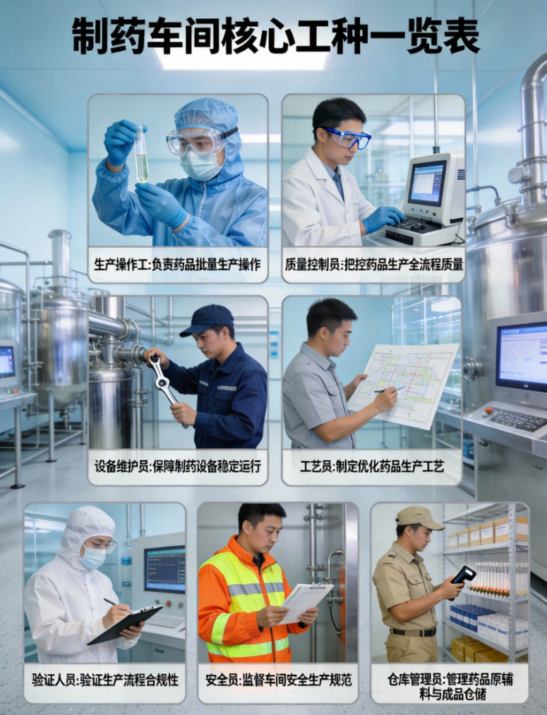 制药车间核心工种一览表